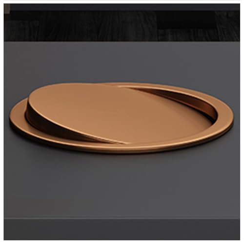 PYSyansu 1 Stück Edelstahl-Einbaumülleimerdeckel - Runder eingebetteter Abfalleimer mit Schwingklappe for die Küchenarbeitsplatte(Rose gold,290mm) von PYSyansu