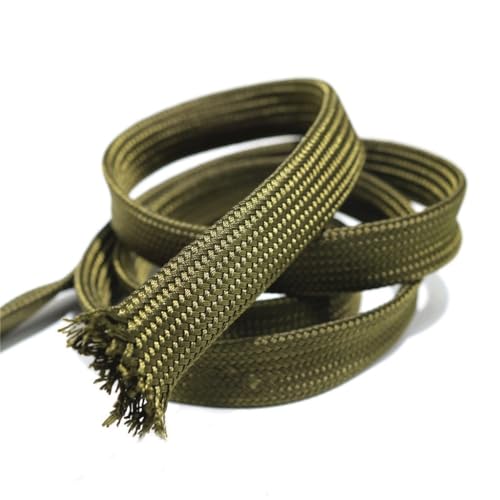 PYSyansu 20 Meter grüner geflochtener Kabelschlauch aus Baumwolle for Strom-Audiokabel – Stoßdämpfer-Geflechtschlauch-Kabelbaum(20mm) von PYSyansu