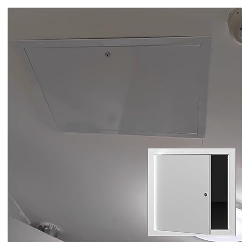 PYSyansu Abschließbare weiße Inspektionstür – for Trockenbau – leicht zu öffnende Zugangstür mit Drehschloss for Sanitär, Heizungs-, Lüftungs- und Klimatechnik und Renovierungen(25x50cm) von PYSyansu