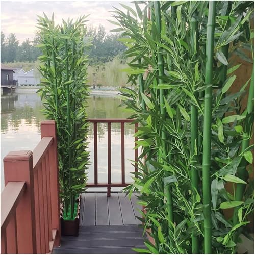 PYSyansu Lebensechte künstliche Bambuspflanze – Dekoration for drinnen und draußen, Kunstbambusbaum for Zuhause, Büro und Garten(120x18x18.5cm-20 Pole 1.5m Tall) von PYSyansu
