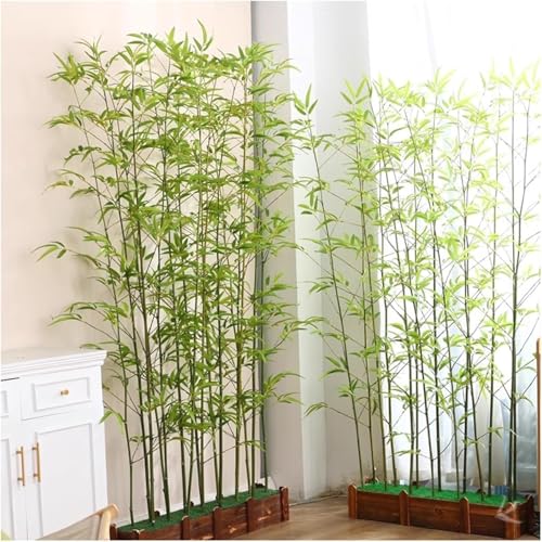PYSyansu Lebensechter künstlicher Bambusbaum - Grüne Simulation Kunstpflanze for Innen- und Außendekoration(40cm Base-8 Pole 1.5mH) von PYSyansu