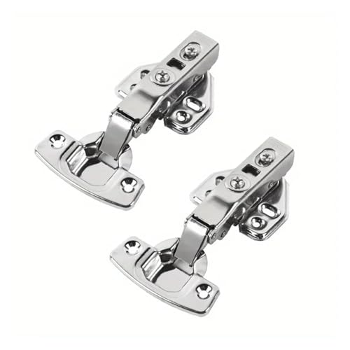 Schranktürscharniere mit Soft-Close-Funktion for rahmenlose Schränke. Leiser Selbstschließmechanismus mit Befestigungsschrauben und Anleitung(10pcs) von PYSyansu