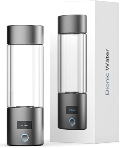 Python H2 bionische molekulare Wasserstoff-Wasserflasche – Entsperren Sie jugendliche Vitalität und elektrisieren Sie Ihre Hydratation mit Titan-Borosilikat-Kristallglaswasser und 904L-Edelstahl für von PYTHON OPTIC