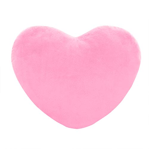 PYUIYY Herzkissen Flauschiger weicher Plüsch-Kissen in Herz-Form Home Decor Dekorative Dekokissen Geschenk Superweicher Gemütliche für Sofa Schlafzimmer Kinderzimmer(D Rosa,40cm) von PYUIYY