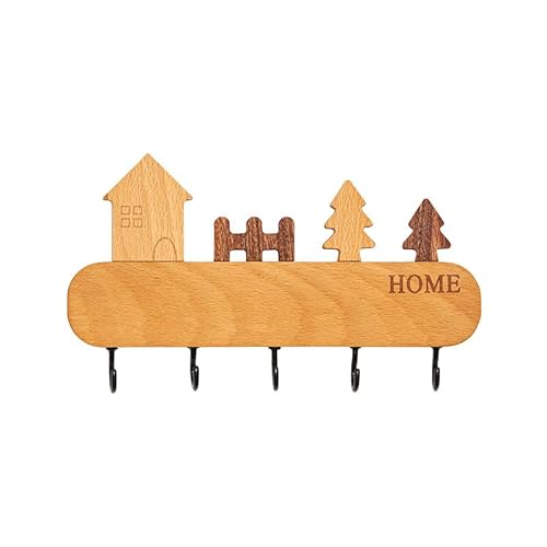 PYserne 6 Haken Schlüsselbrett Holz, Schlüsselboard Selbstklebend oder Bohrbar Schlüsselleiste für Flur Wohnzimmer Schlafzimmer Küche Hängen Küchenbesteck PYserne 6 Haken Schlüsselbrett Holz, Schlüsselboard Selbstklebend oder Bohrbar Schlüsselleiste für Flur Wohnzimmer Schlafzimmer Küche Hängen Küchenbesteck von PYserne
