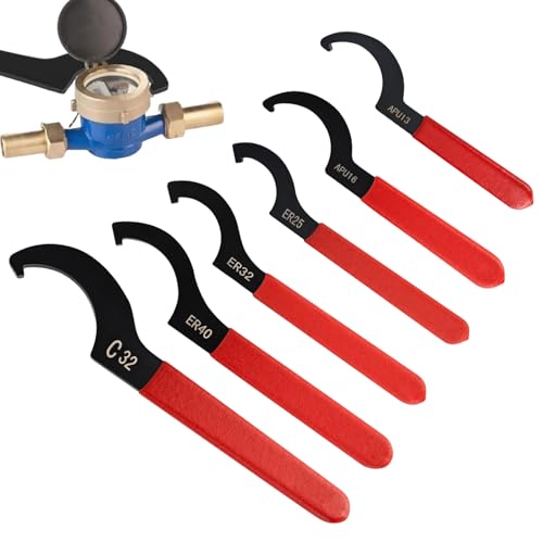 PYserne 6 Stück C Hakenschlüssel Set, Verstellbarer Hakenschlüssel für Graviermaschinen mit Rutschfestem Griff gewindefahrwerk Anziehen oder Lösen von Nuss zum Lösen von Nuss oder Anziehen PYserne 6 Stück C Hakenschlüssel Set, Verstellbarer Hakenschlüssel für Graviermaschinen mit Rutschfestem Griff gewindefahrwerk Anziehen oder Lösen von Nuss zum Lösen von Nuss oder Anziehen von PYserne