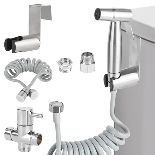 PYserne Bidet Handbrause Set, Edelstahl Handbrause Toilette, wc Dusche mit G1/2" Ventil und Eine G3/8" für WC Persönliche Hygiene PYserne Bidet Handbrause Set, Edelstahl Handbrause Toilette, wc Dusche mit G1/2" Ventil und Eine G3/8" für WC Persönliche Hygiene von PYserne