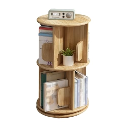 PZEOB 40 × 40 × 67 cm Bücherregale hölzerne Rotatable Bookuhlase 360 ​​° Eckbuchscheibe Turm freistehende Buchregal von PZEOB