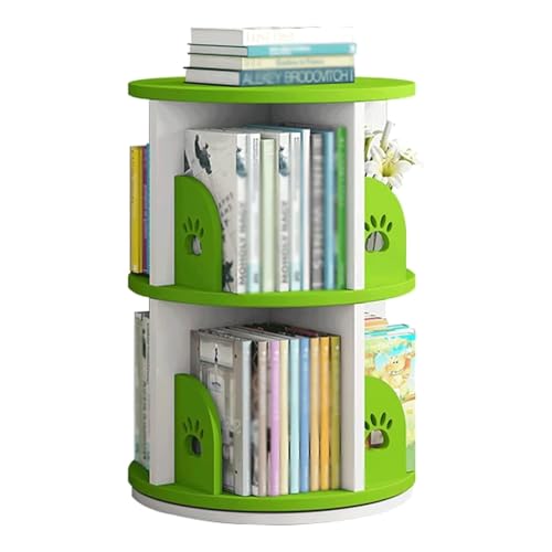 PZEOB Einzigartige rotierende Bücherregal hohe Dichte Board Board Bookshelpe Creative Bear Paw Muster Vertikaler Bücherregale Eckbuchscheine von PZEOB