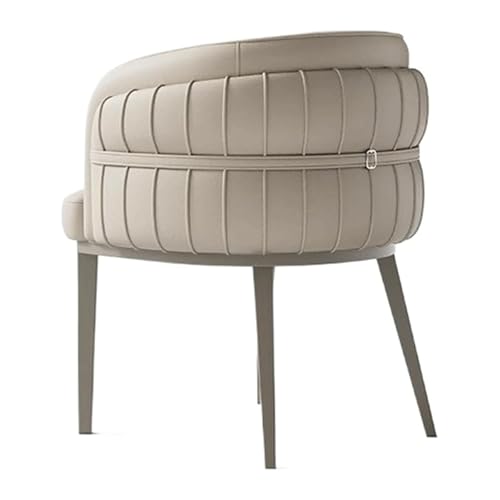 PZEOB Gepolsterte Esszimmerstühle Mid-Century Modern Esszimmerstühle mit Beinen aus Kohlenstoffstahl Küchenstühle Ergonomische Küchentischstühle(Beige) von PZEOB