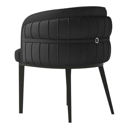 PZEOB Gepolsterte Esszimmerstühle Mid-Century Modern Esszimmerstühle mit Beinen aus Kohlenstoffstahl Küchenstühle Ergonomische Küchentischstühle(Svart) von PZEOB