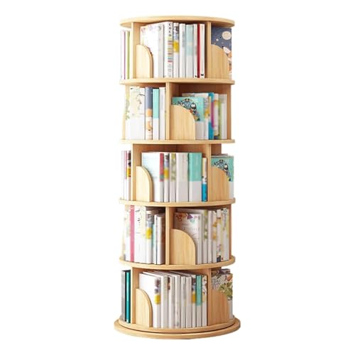 PZEOB Standbuchhandel 5 -Tier -kreisförmige Display -Lagerregal mit Schalldämpfer 360 ° rotierend von PZEOB