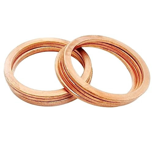 PZEOB Unterlegscheiben 10 Stück Flache Unterlegscheiben M27 Dichtung Innendurchmesser 27 mm Flache Dichtung Dichtungsring Blatt T3 Kupfer ultradünne Unterlegscheibe Sichere Fixierung PZEOB Unterlegscheiben 10 Stück Flache Unterlegscheiben M27 Dichtung Innendurchmesser 27 mm Flache Dichtung Dichtungsring Blatt T3 Kupfer ultradünne Unterlegscheibe Sichere Fixierung von PZEOB