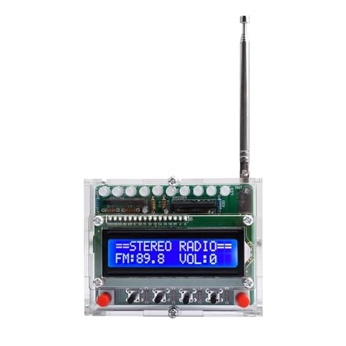 FM Radio Bausätze Löt Projekt-Kit mit LED blinkende Lichter, Einstellbare Elektronik DIY FM 87-108MHz LCD-Display Digital Radio Modul Löten Praxis-Kits für Training Lernen FM Radio Bausätze Löt Projekt-Kit mit LED blinkende Lichter, Einstellbare Elektronik DIY FM 87-108MHz LCD-Display Digital Radio Modul Löten Praxis-Kits für Training Lernen von PZMYJB
