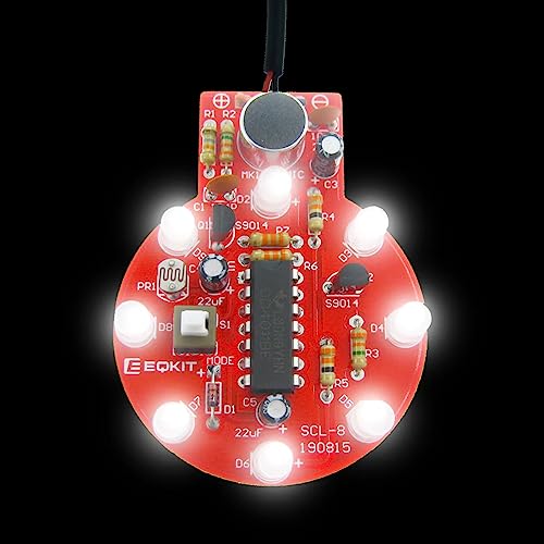 Sound und Lichtsteuerung Delay Light Kit, Sound Controlled Melody Night Light Kit Electronic DIY Kit, Löten Projekt Kit Praxis Board für Anfänger Üben und Lernen Elektronik von PZMYJB