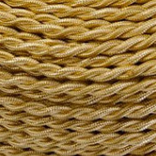 Cable eléctrico trenzado 2 Kern 2 * 0,75mm umsponnener elektrischer Draht for hängende Lichter Multicolor 1-10m(Gold,1m) von PZOFERLIN