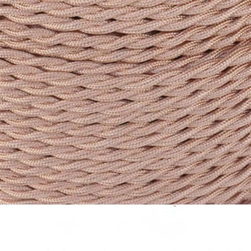 Cable eléctrico trenzado 2x0,75 mm Kupfer Elektrische Draht Stoff Bedeckt 250V Multicolor Mehrere Größen(Rose gold,5Meter) von PZOFERLIN