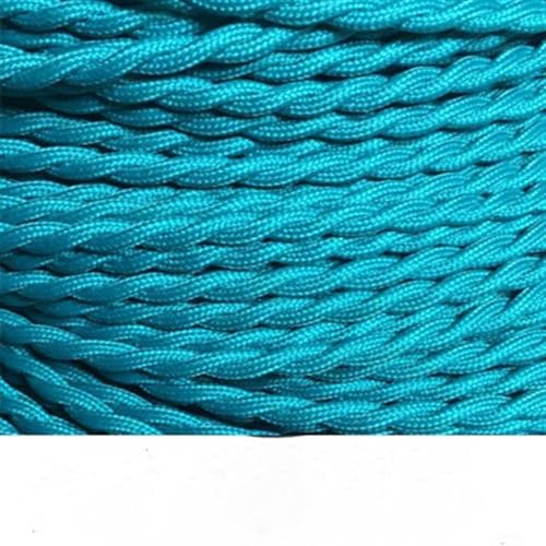 Cable eléctrico trenzado 2x0,75 mm Kupfer Elektrische Draht Stoff Bedeckt 250V Multicolor Mehrere Größen(Sky Blue,8Meter) von PZOFERLIN