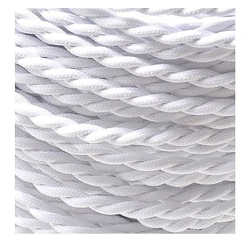Cable eléctrico trenzado Geflochtener Stoff, verdrehter Elektrodraht, 2-adrig, 3-adrig, mehrere Größen, 2–100 Meter(1.0mm 2Core,50m) von PZOFERLIN