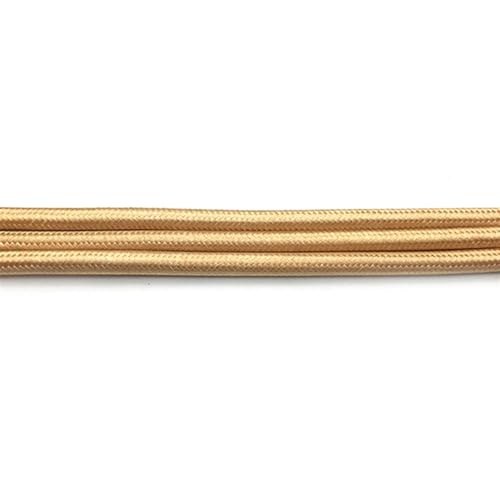 Cable eléctrico trenzado Geflochtenes Kabel, 5,5–5,8 mm, mehrfarbig, mehrere Größen(Golden,3meter) von PZOFERLIN