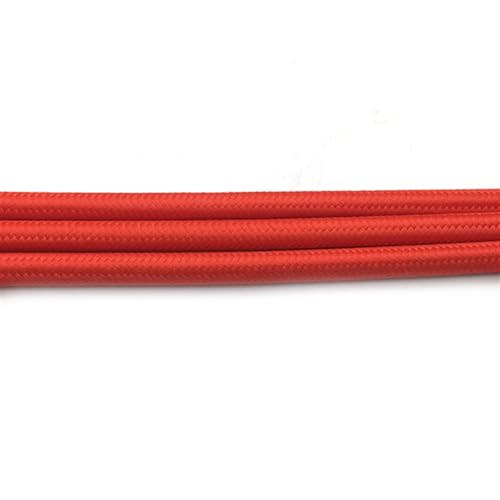 Cable eléctrico trenzado Geflochtenes Kabel, 5,5–5,8 mm, mehrfarbig, mehrere Größen(Red,3meter) von PZOFERLIN