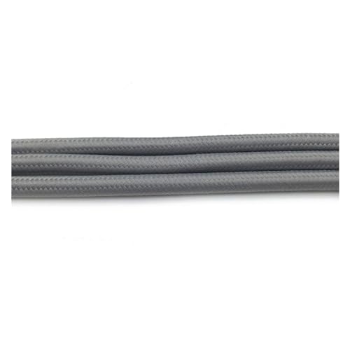 Cable eléctrico trenzado Kupfergeflochtenes Lampenkabel 5,5-5,8 mm Mehrfarbig 3-10 Meter(Grey,5meter) von PZOFERLIN