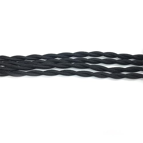 Cable eléctrico trenzado Stromkabel, 3-adrig, 0,75 mm, mehrfarbig, mehrere Größen for die Beleuchtung(Black,0.5m) von PZOFERLIN