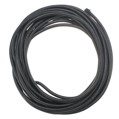 Cable eléctrico trenzado Trunking Solid 3-adrig 0,75 mm² 8 Amp Stromkabel 10 m Stoff geflochten Mehrfarbig(Black) von PZOFERLIN