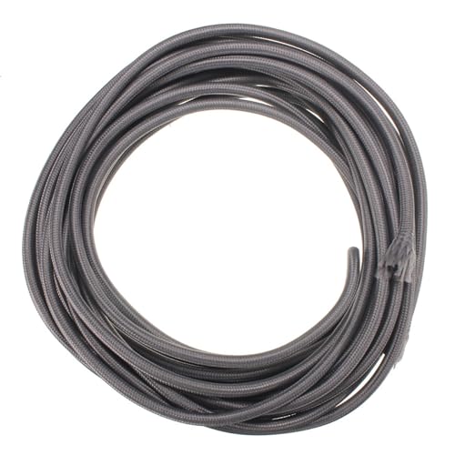 Cable eléctrico trenzado Trunking Solid 3-adrig 0,75 mm² 8 Amp Stromkabel 10 m Stoff geflochten Mehrfarbig(Bronze Grey) von PZOFERLIN