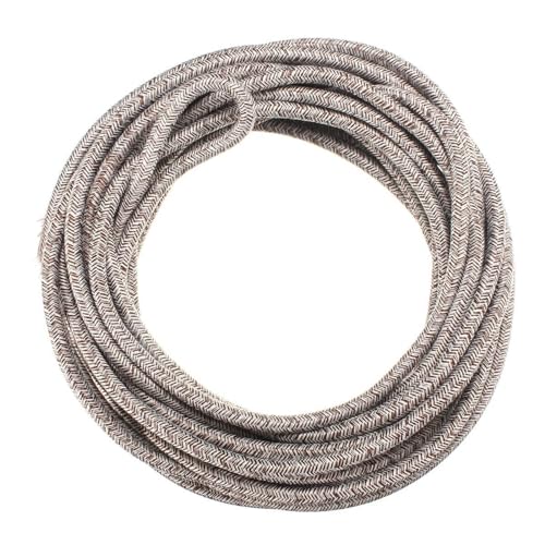 Cable eléctrico trenzado Trunking Solid 3-adrig 0,75 mm² 8 Amp Stromkabel 10 m Stoff geflochten Mehrfarbig(Coffee) von PZOFERLIN