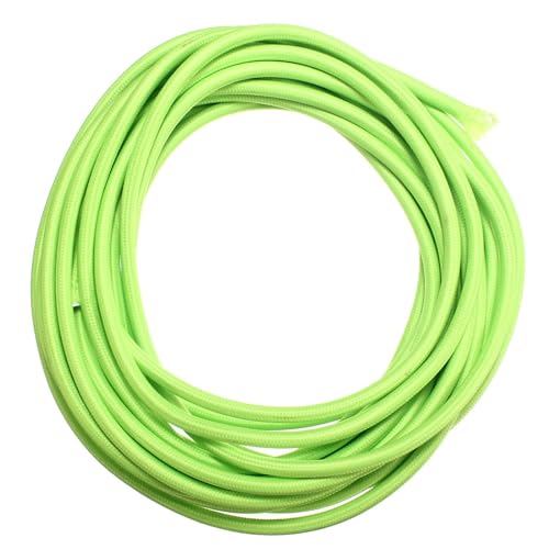 Cable eléctrico trenzado Trunking Solid 3-adrig 0,75 mm² 8 Amp Stromkabel 10 m Stoff geflochten Mehrfarbig(Green) von PZOFERLIN
