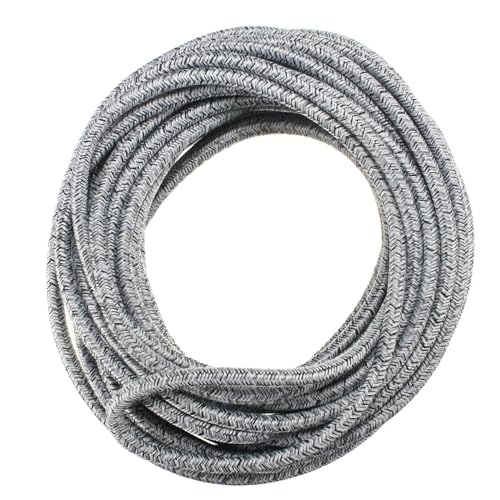 Cable eléctrico trenzado Trunking Solid 3-adrig 0,75 mm² 8 Amp Stromkabel 10 m Stoff geflochten Mehrfarbig(Grey) von PZOFERLIN