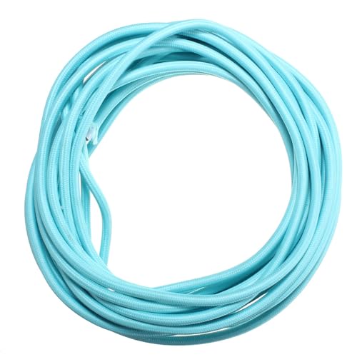 Cable eléctrico trenzado Trunking Solid 3-adrig 0,75 mm² 8 Amp Stromkabel 10 m Stoff geflochten Mehrfarbig(Light Blue) von PZOFERLIN