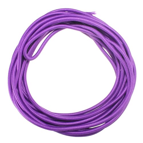 Cable eléctrico trenzado Trunking Solid 3-adrig 0,75 mm² 8 Amp Stromkabel 10 m Stoff geflochten Mehrfarbig(Purple) von PZOFERLIN