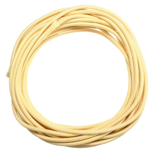 Cable eléctrico trenzado Trunking Solid 3-adrig 0,75 mm² 8 Amp Stromkabel 10 m Stoff geflochten Mehrfarbig(Yellow White) von PZOFERLIN
