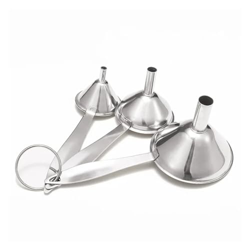 Filtertrichter aus rostfreiem Stahl Trichtersieb-Set aus Edelstahl mit langem Griff, 3 Stück, for die Übertragung von Öl und Pulver in der Küche Filtertrichter aus rostfreiem Stahl Trichtersieb-Set aus Edelstahl mit langem Griff, 3 Stück, for die Übertragung von Öl und Pulver in der Küche von PZOFERLIN