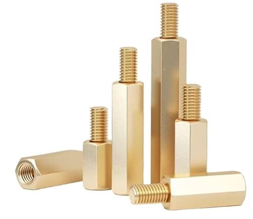 Flanschmuttern, Sechskantmuttern 10 Stück Messing Sechskantflanschmuttern Abstandshalter Abstandshalter M5 (8-80mm) for Leiterplatte(M5*70+7) von PZOFERLIN