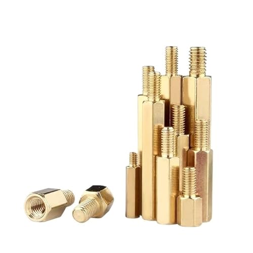 Flanschmuttern, Sechskantmuttern 10 Stücke M6 Messing Sechskantmuttern Flanschmuttern Abstandshalter PCB Spacer M6x(10-100) mm(M6*15+8) von PZOFERLIN