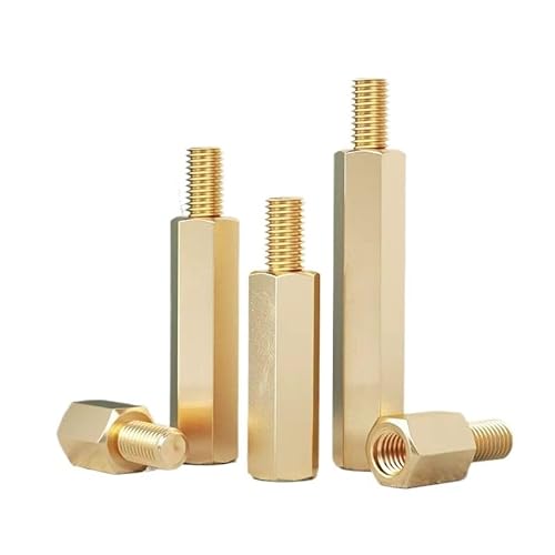 Flanschmuttern, Sechskantmuttern Packung mit 20 Messing Hex M2 Standoff Spacer for Leiterplatte mehrere Größen(M2*30+4) von PZOFERLIN