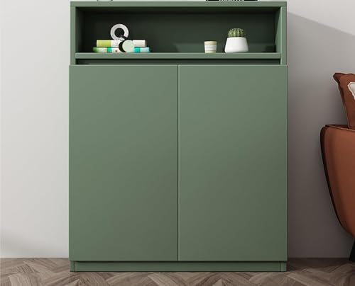 Heizkörperabdeckung aus Faserplatten Heating Cabinet Shelf 2 Doors Multicolor Multiple Sizes for Living Room Bedroom Bathroom(Green,L100*H100*T30cm) von PZOFERLIN