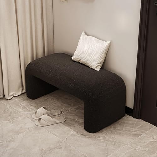 PZOFERLIN Bank zur Schuhaufbewahrung Eingangsbank mit Ottomane und Schuhregal, mehrere Größen, Schwarz, Grau(Black,150cm) von PZOFERLIN