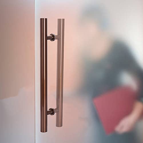 PZOFERLIN Dusch-Doppeltürgriff Edelstahl H-förmigen Scheunentor Pull Griff Set Pack von 2 Multicolor Mehrere Größen(Rose D,60Cm) von PZOFERLIN