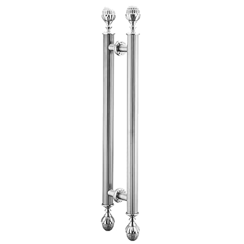 PZOFERLIN Dusch-Doppeltürgriff Edelstahl-Scheunentor-Push-Pull-Griffe for Holz-/Metall-/Glastüren, 2er-Pack, 50–100 cm(90cm) von PZOFERLIN