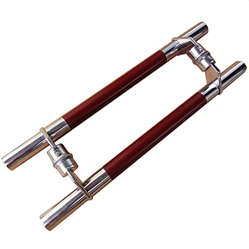 PZOFERLIN Dusch-Doppeltürgriff Edelstahl Schiebetürgriff H-Form doppelseitig mit Beschlägen 2er Pack 60 cm von PZOFERLIN