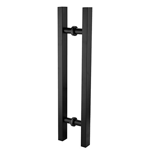 PZOFERLIN Dusch-Doppeltürgriff Haltegriff for Schiebetüren aus Edelstahl in H-Form, mehrfarbig, mehrere Größen, 2 Stück(Matte Black,60cm) von PZOFERLIN