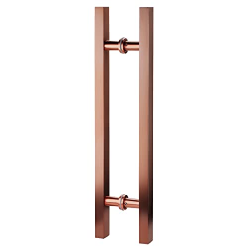 PZOFERLIN Dusch-Doppeltürgriff Haltegriff for Schiebetüren aus Edelstahl in H-Form, mehrfarbig, mehrere Größen, 2 Stück(Rose D,80cm) von PZOFERLIN