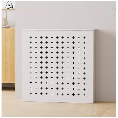 PZOFERLIN Heizkörperabdeckung aus Faserplatten Wood Heating Cabinet Storage Shelf for Living Room Bedroom Bathroom Multiple Sizes(L50*H60*T15cm) von PZOFERLIN