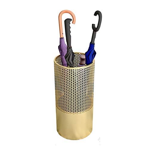 PZOFERLIN Regenschirmständer für den gewerblichen Gebrauch Schirmständer aus Metall mit Tropfschale und Haken, Mehrfarbig, mehrere Größen(D,23 X 50Cm) von PZOFERLIN