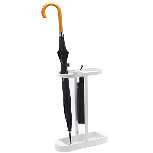 PZOFERLIN Regenschirmständer für den gewerblichen Gebrauch Schirmständer aus Metall mit Tropfschale und ausgehöhltem Design, Mehrfarbig(White) von PZOFERLIN