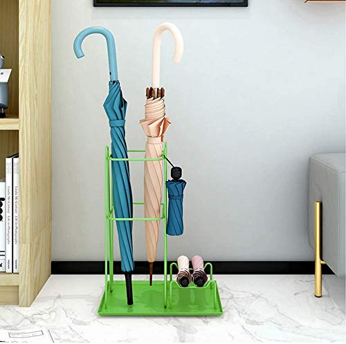 PZOFERLIN Regenschirmständer für den gewerblichen Gebrauch Schmiedeeiserner Schirmhalterständer Multicolor for das Home Office(Green) von PZOFERLIN